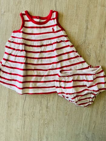 Robe et cache couche bébé fille Ralph Lauren