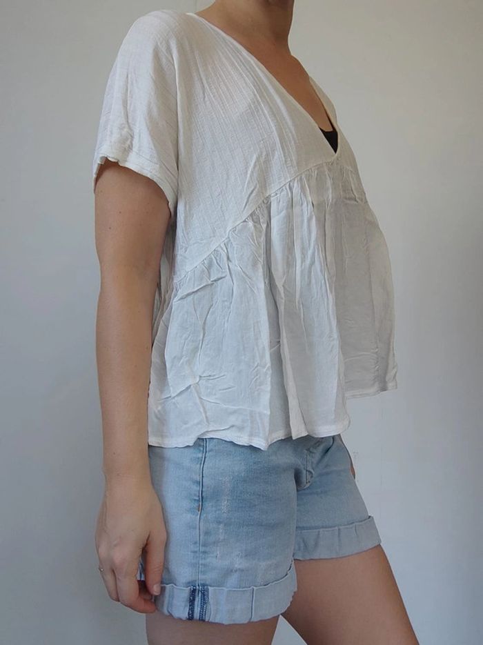 Zara Tee-shirt blanc coupe baby doll – Taille 36 – Très bon état - photo numéro 6