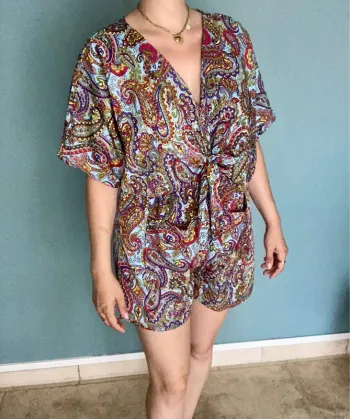 Combi-Short Colorée Manches Courtes Neuve T2