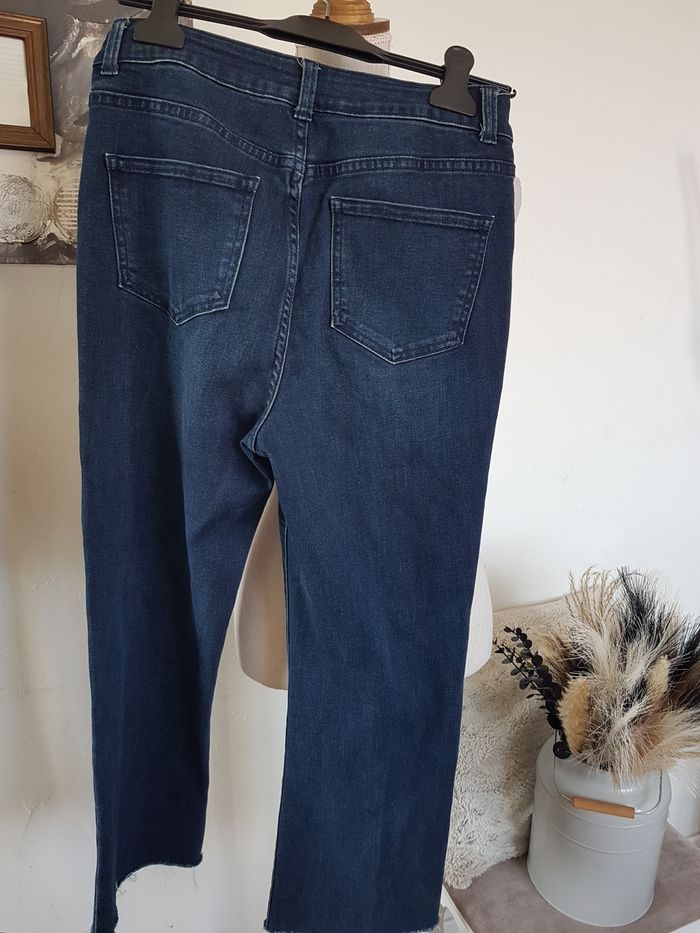 Jean bleu foncé, tour de taille 76 cm, longueur 8 cm, Cache Cache, taille 40 - photo numéro 3
