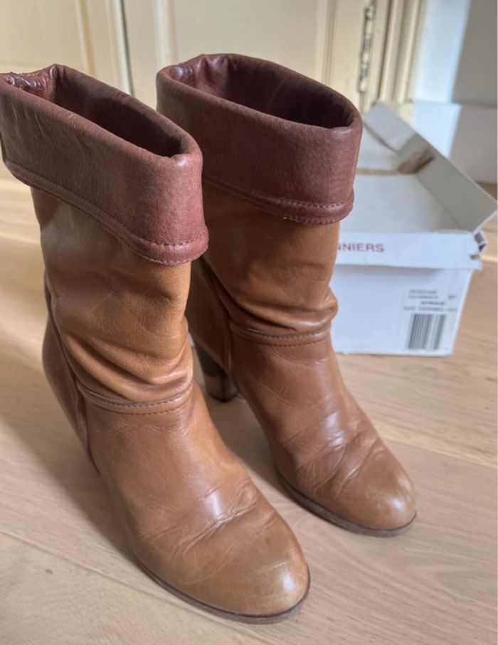 Bottines en cuir 37 comptoir des cotonniers - photo numéro 2