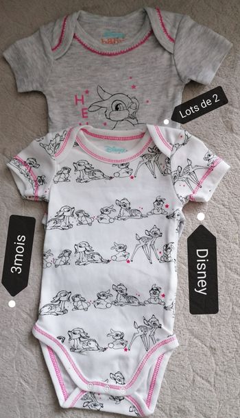 Lots de 2 bodies Disney