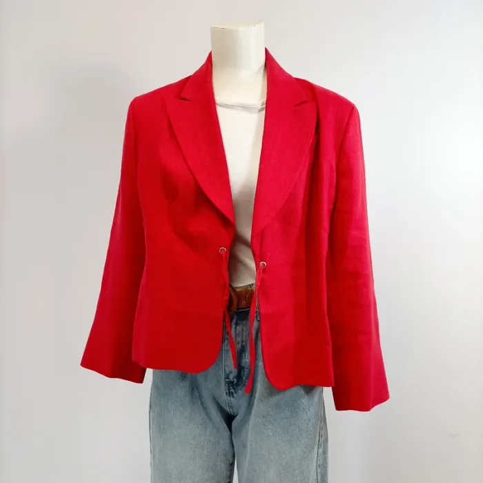 Veste été habillée  rouge fermé avec un lien (A1005) - photo numéro 8