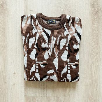 Bernard Claveril Pull Winterwear Marron Femme Exclusive Vintage Collection Made in France (Taille L)