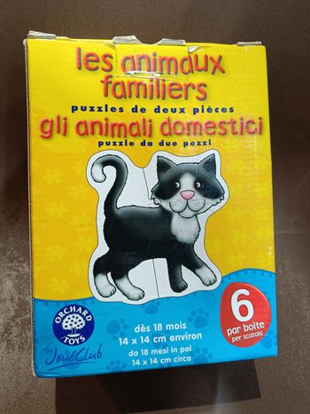 Puzzles.        6 animaux familiers   (dès 18 mois)