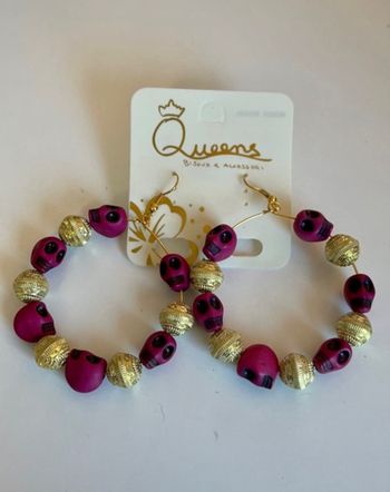 Boucles d’oreille fantaisie « têtes de mort »