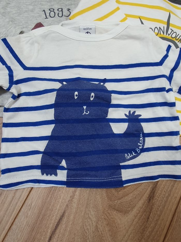 Lot 3 t-shirt, Petit Bateau - photo numéro 2