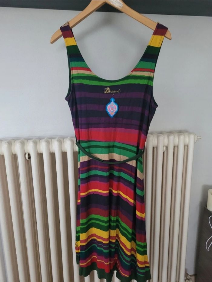 Robe desigual verte multicolore - photo numéro 3