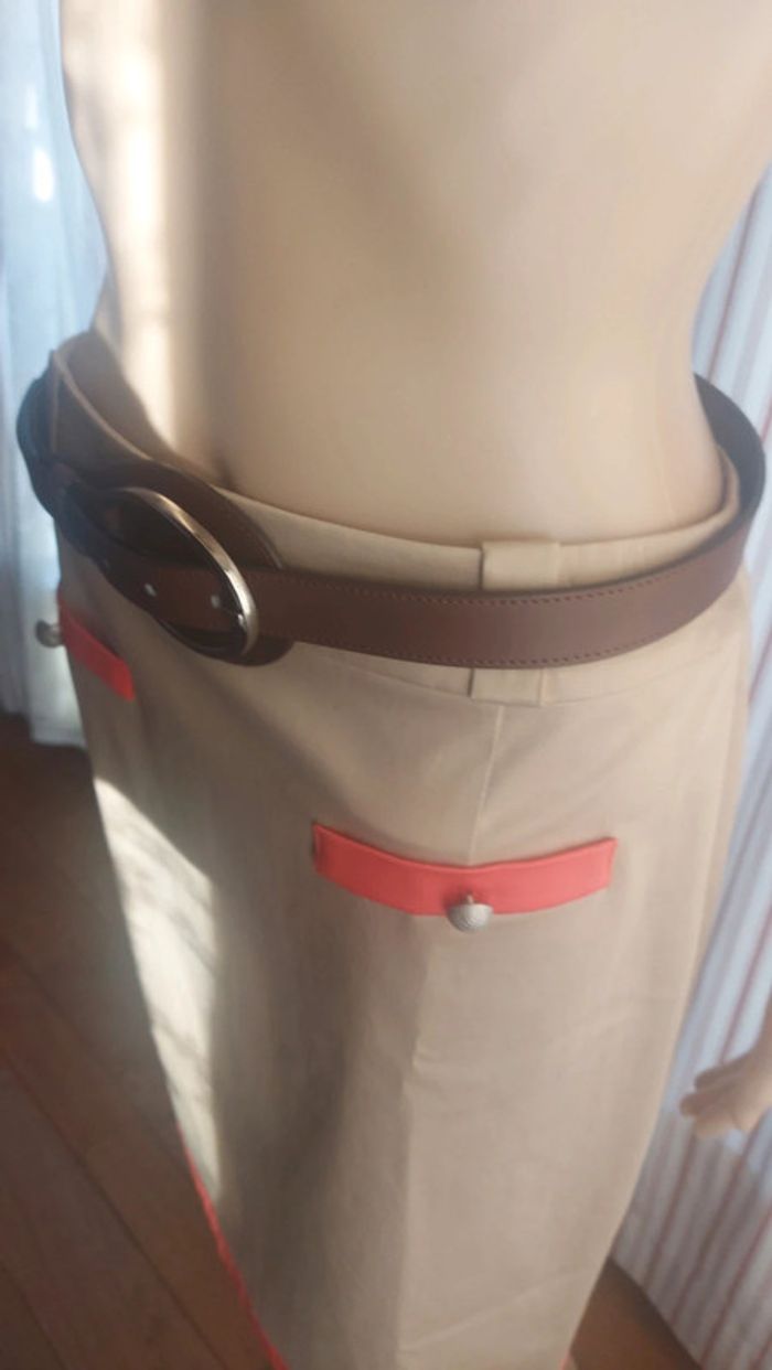 Ceinture  marron Flora Fleur 95cm - photo numéro 3
