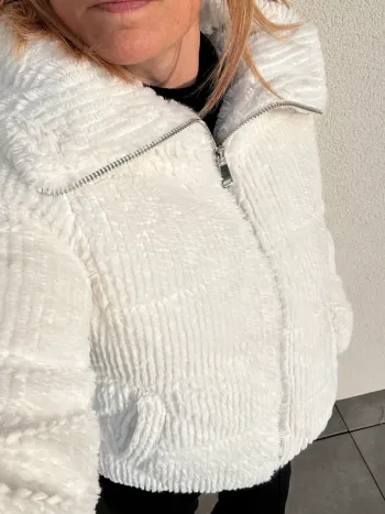 Manteau doudou blanc