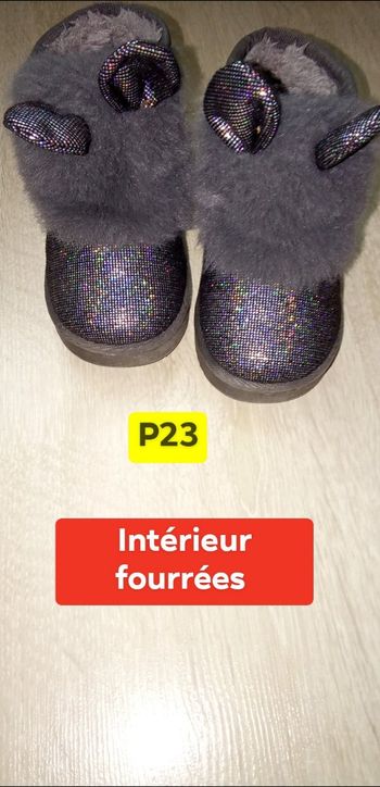 Bottines bottes fourrées p23 fille