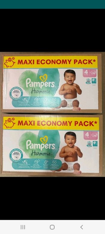 156 couches pampers harmonie taille 4