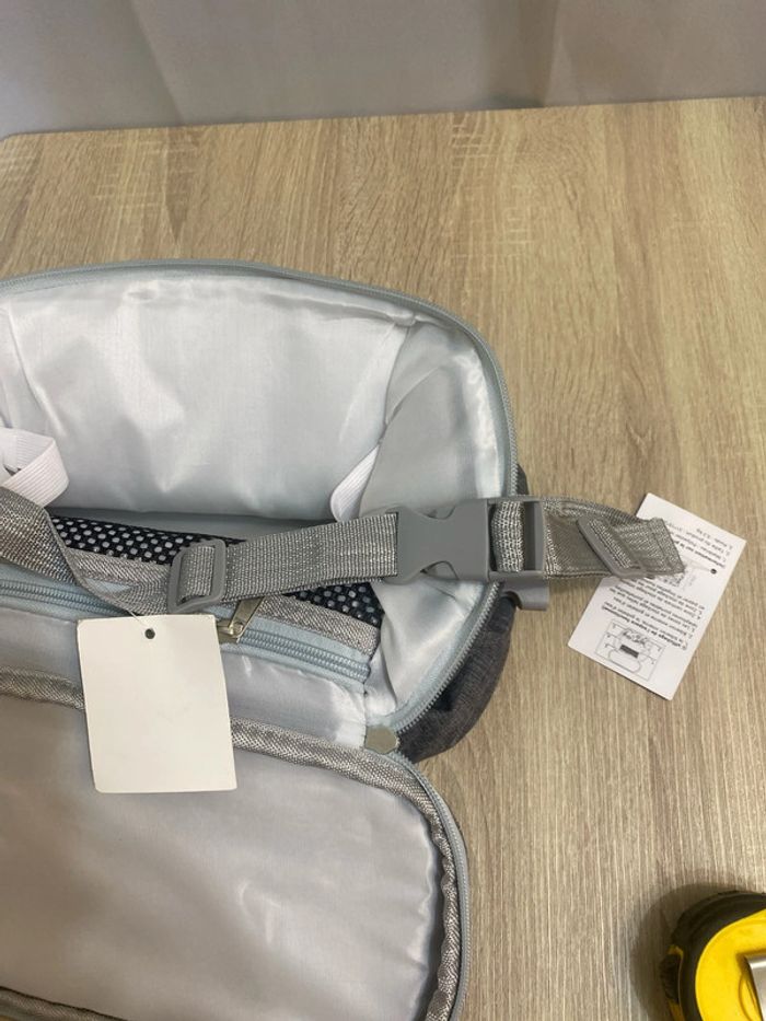 Sac de change bébé/enfants gris adapté à la poussette 31x15x20 cm imperméable neuf - n62j - photo numéro 5