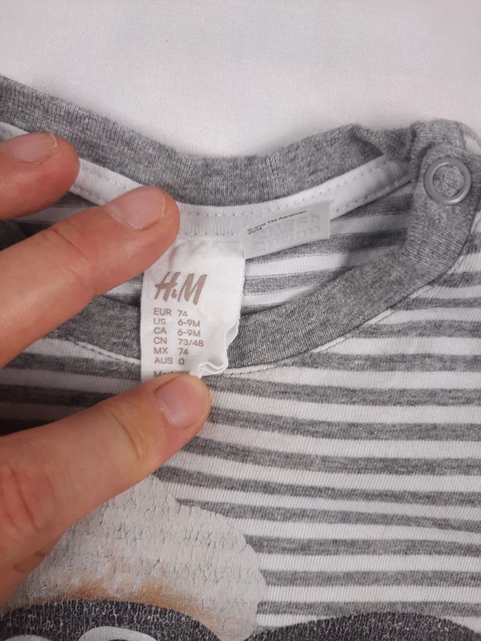 tee shirt H&M, 6/9 mois - photo numéro 2