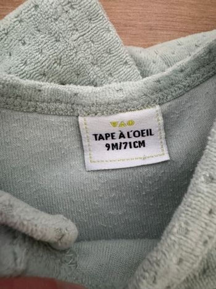 Lot de 2  pyjamas bébé (vert & blanc) - Tao & Mots d’enfants - photo numéro 5