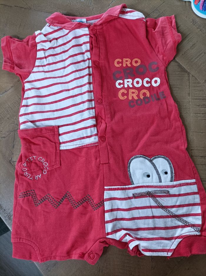 Barboteuse 1 an rouge