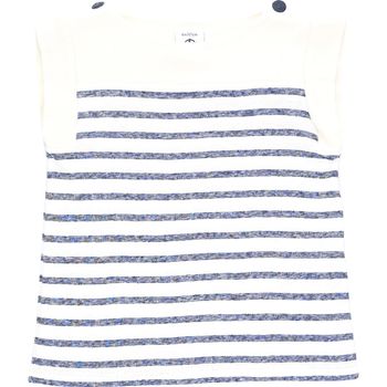T-Shirt à manches courtes 6 mois en coton et lin Petit Bateau