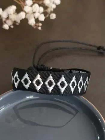 Bracelet brésilien noir et argent
