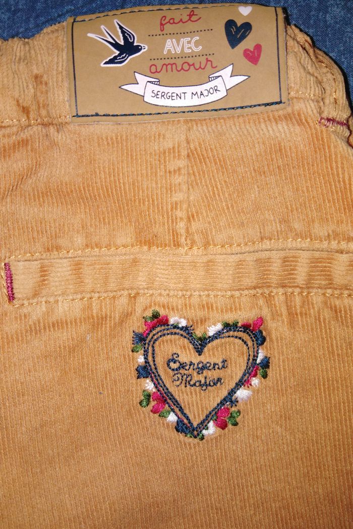 Pantalon "petite fille" velours, camel, 10 ans, Sergent Major - photo numéro 10