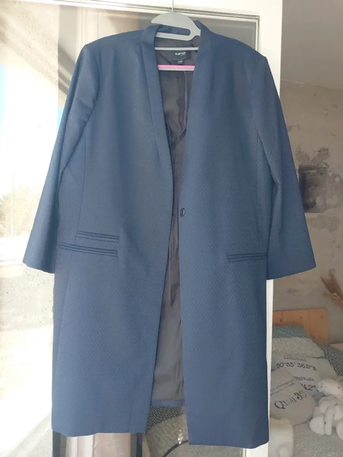 Jolie veste longue Bleu marine Burton - photo numéro 7