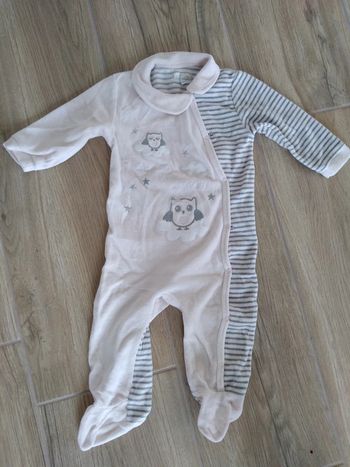 Pyjama velours 12 mois Petits Cailloux