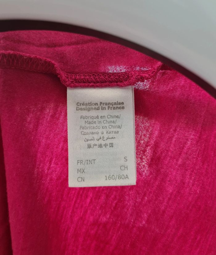 Haut manche longue Rose fushia Etam taille S - photo numéro 5