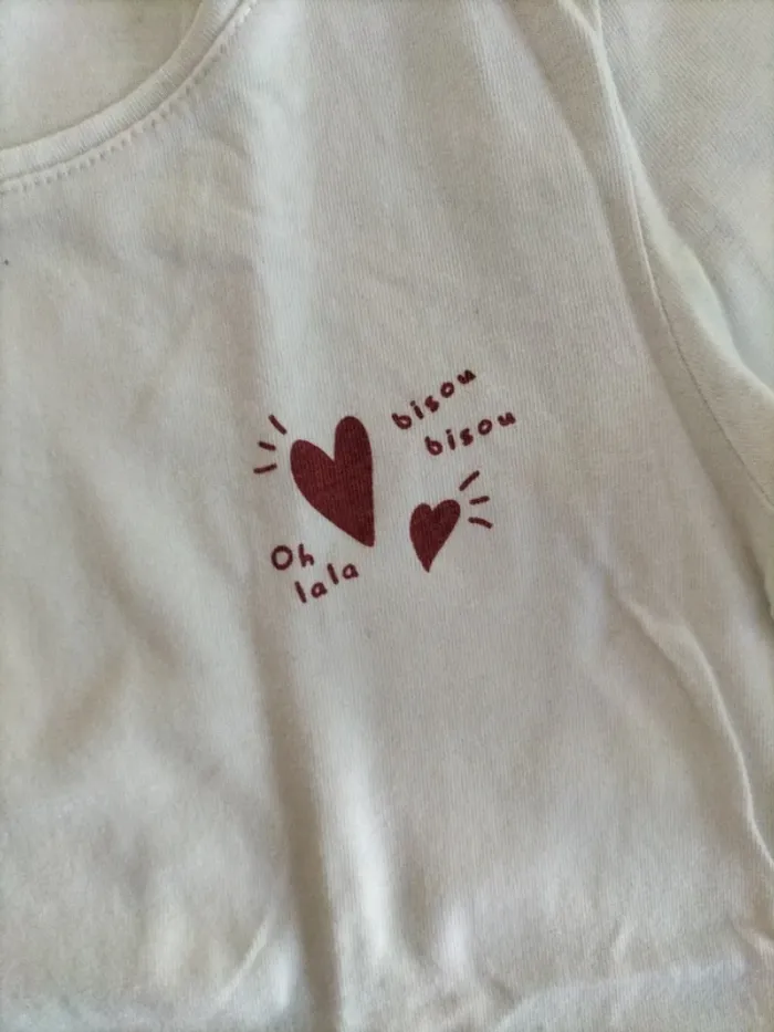 T-shirt manche longue bisous - photo numéro 2