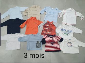 T-shirts manches longues 3 mois