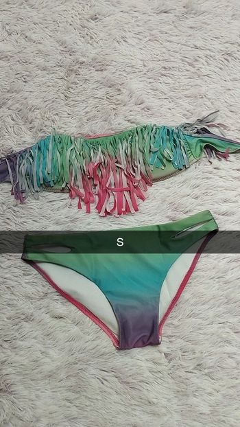 Maillot de bain deux pièces multicolore taille S femme