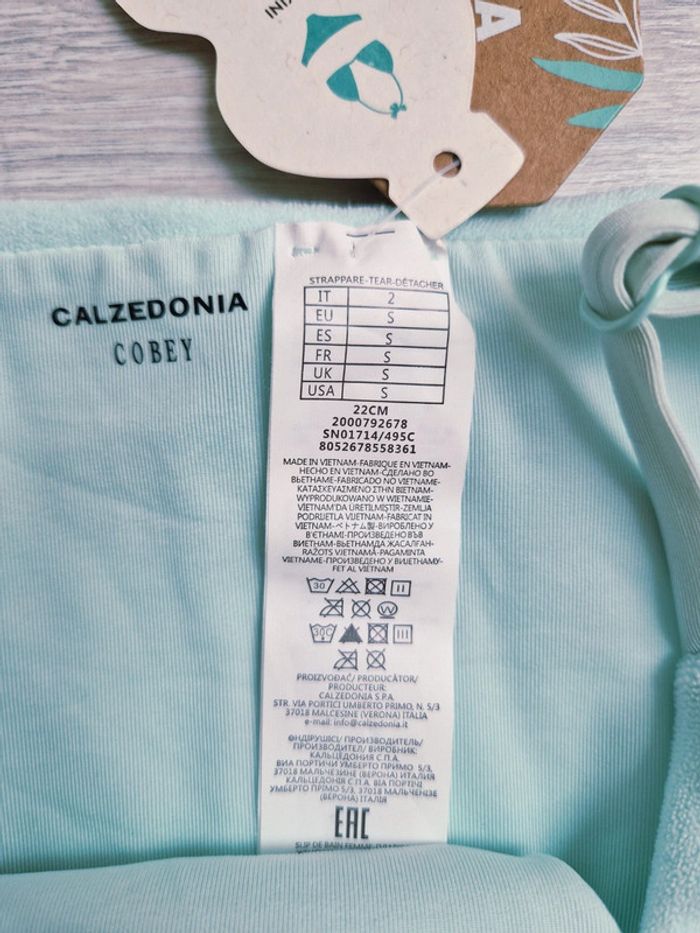 Maillot de bain bikini 2 pièces Calzedonia neuf avec étiquette turquoise - photo numéro 4