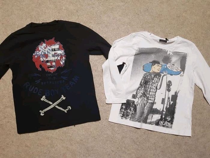 Lot de 2 tee shirts manches longues ikks garcon 5 ans