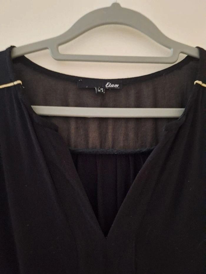 petit haut noir manches courtes Etam taille 38 - photo numéro 2