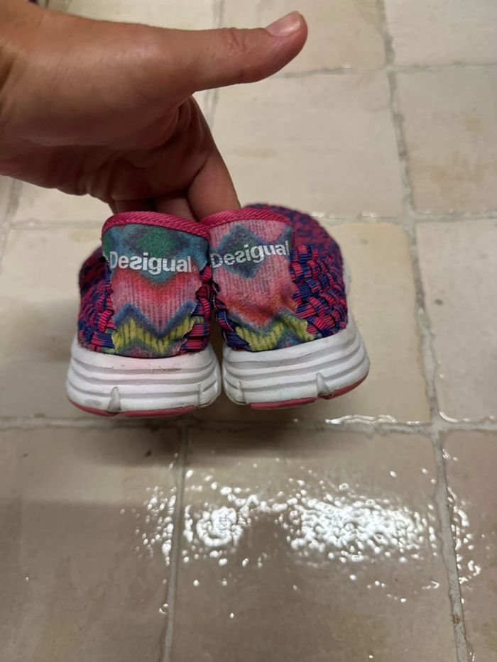 Baskets en toile élastiques violet desigual 33 - photo numéro 3