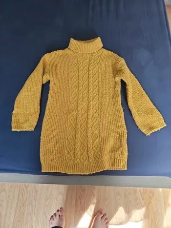 Robe pull lili marelle 8 ans moutarde
