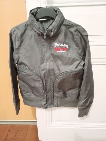 Blouson tripley gris et multicolore