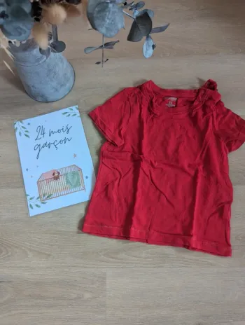 T-shirt manches courtes rouge Orchestra 23 mois