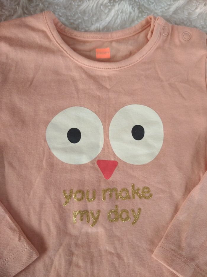 Ensemble (haut manches longues+ legging jupe) Fille 3 mois Oiseau triangle You make my day Hema - photo numéro 5