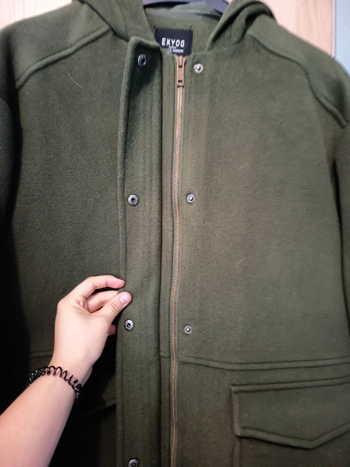 Manteau vert kaki neuf Ekyog Ethical Fashion - Taille S 36 - photo numéro 7