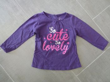 Tee shirt violet - 23 mois