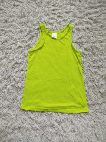 Débardeur jaune fluo 10 ans