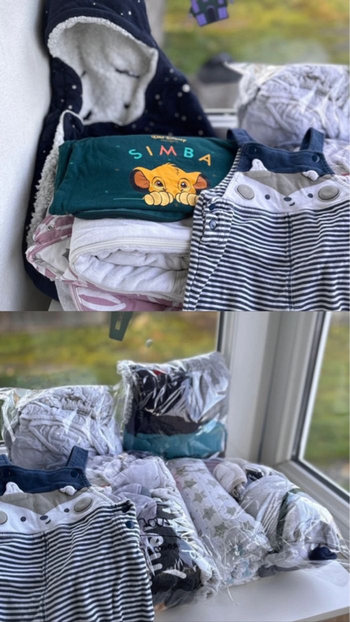 Gros lot de 52 pièces - à l’UNITÉ - naissance - 3 mois - mixte - vêtements bébé - gigoteuse - langes - photo numéro 10