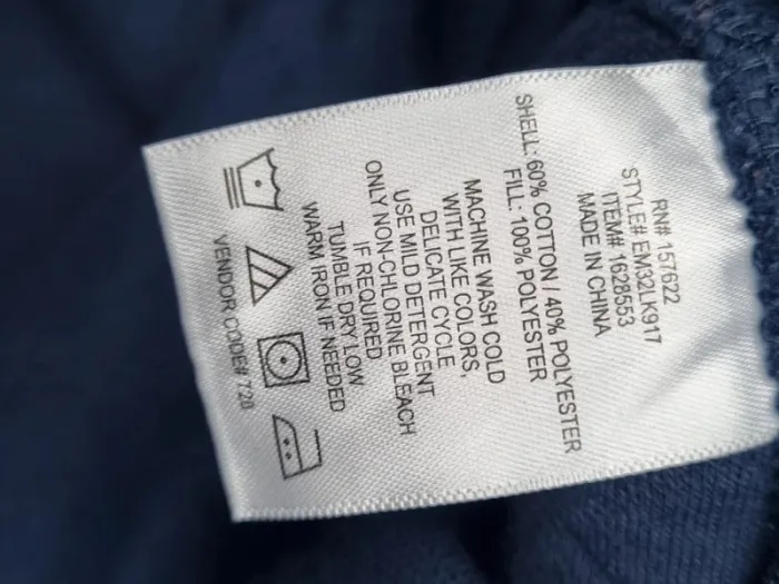 Sweat matelassé Eddie Bauer bleu marine – Taille M Homme - photo numéro 9