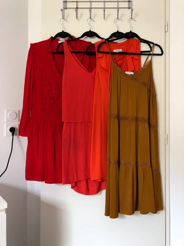 Robe à manches longues rouge Claudie Pierlot taille 36 - photo numéro 4