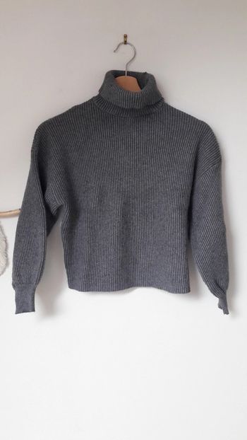 🖤 Pull manches boufantes crop top gris Jennyfer Taille XS