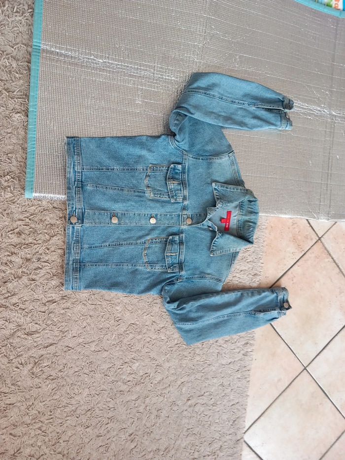 👧 veste jeans bleu T38 - photo numéro 2