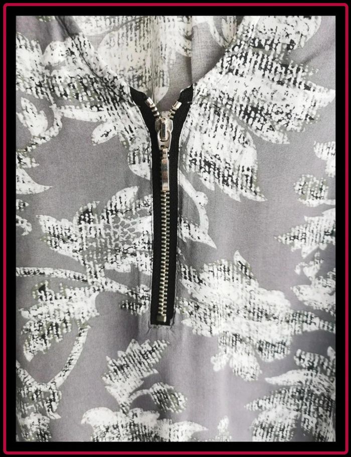 Blouse grise à motifs - photo numéro 2