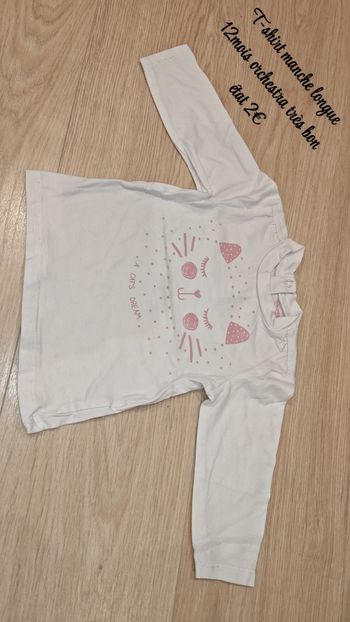 T-shirt manche longue 12mois orchestra 