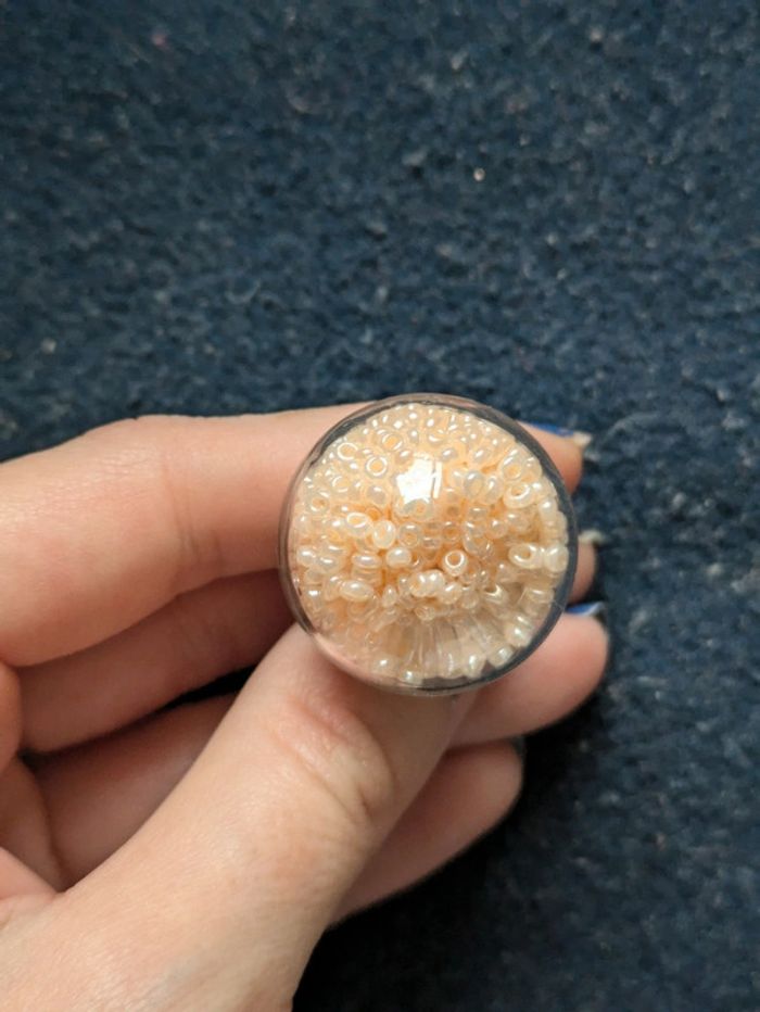 Grosse bague en verre style pylônes - photo numéro 2