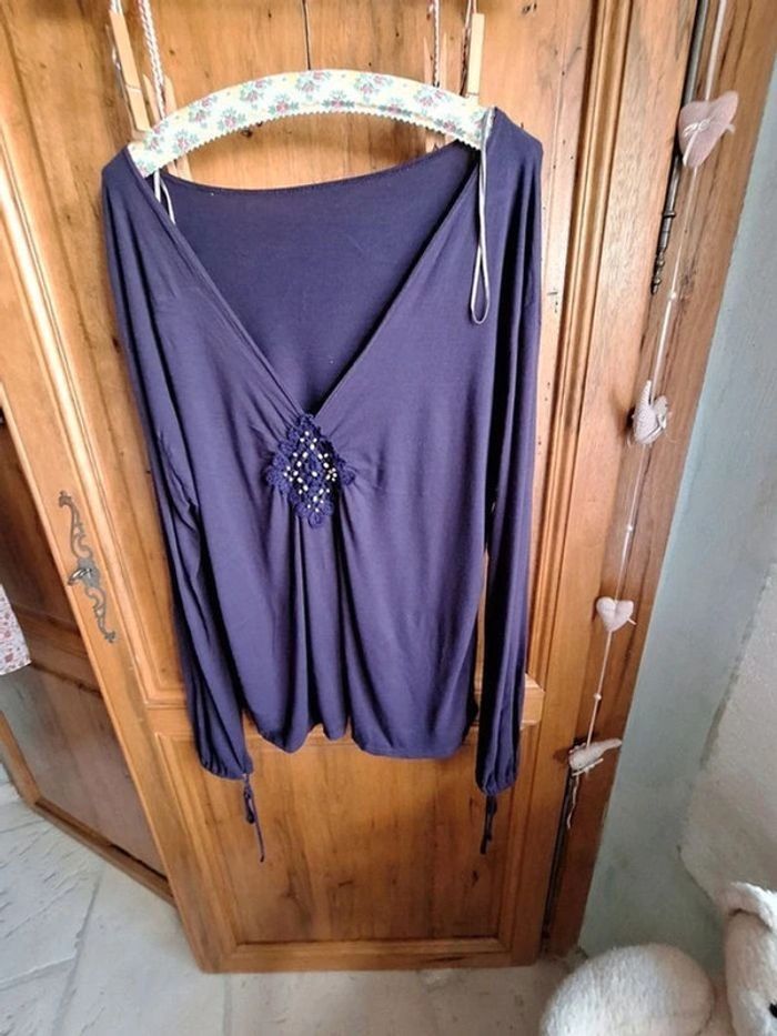 Haut  bohème grande taille T 50 - photo numéro 19