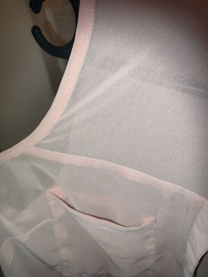chemise sans manches rose transparent - photo numéro 3